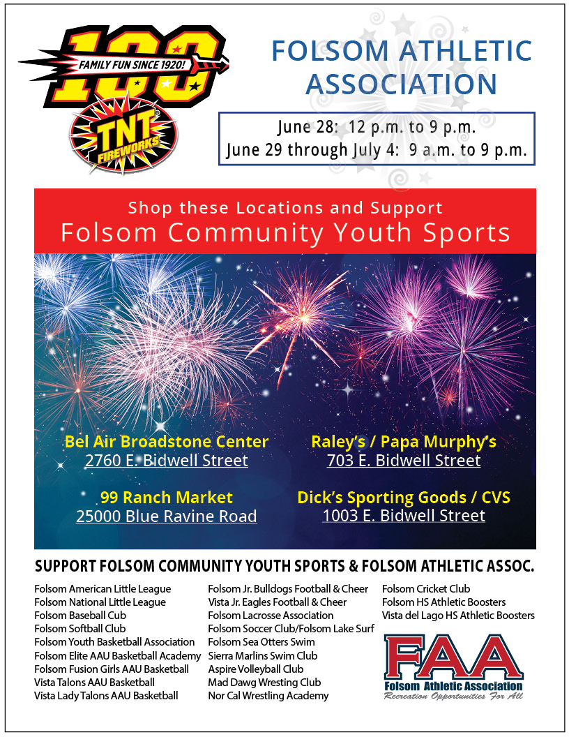 2022 Fireworks Fundraiser - Folsom Athletic Association