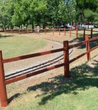 Repairing the fence around the Folsom Valley Railway track